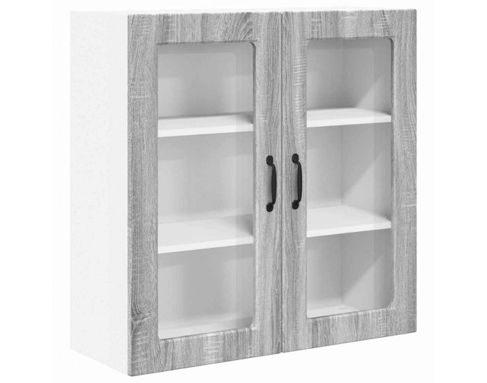 Sonata H Горен кухненски шкаф Сив Сонома 80 x 31 x 80 см Инженерно дърво