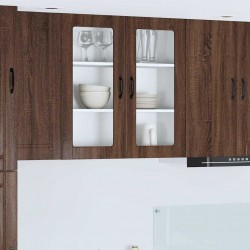 Sonata H Горен кухненски шкаф Кафяв дъб 80 x 31 x 80 см Инженерно дърво - Bucătării modulare