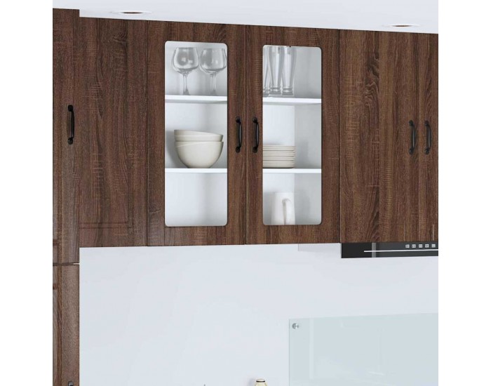 Sonata H Горен кухненски шкаф Кафяв дъб 80 x 31 x 80 см Инженерно дърво