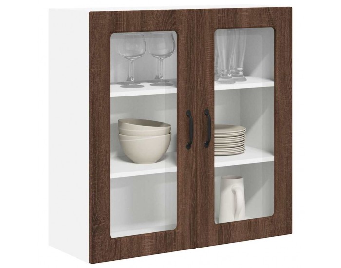 Sonata H Горен кухненски шкаф Кафяв дъб 80 x 31 x 80 см Инженерно дърво