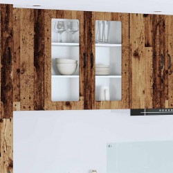 Sonata H Горен кухненски шкаф с рафт с врата Старо дърво 80 x 31 x 80 см - Bucătării modulare