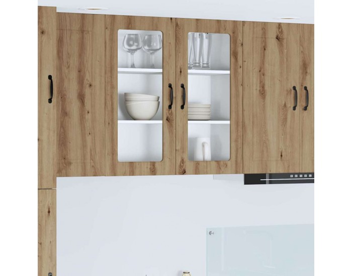 Sonata H Горен кухненски шкаф с рафт Дъб 80 x 31 x 80 см Инженерно дърво