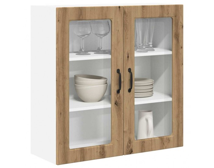 Sonata H Горен кухненски шкаф с рафт Дъб 80 x 31 x 80 см Инженерно дърво