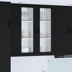 Sonata H Горен кухненски шкаф Черно 40 x 31 x 100 см Инженерно дърво - Bucătării modulare