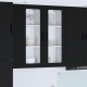 Sonata H Горен кухненски шкаф Черно 40 x 31 x 100 см Инженерно дърво