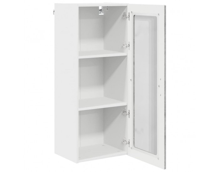 Sonata H Горен кухненски шкаф с рафт Циментено сиво 40 x 31 x 100 см