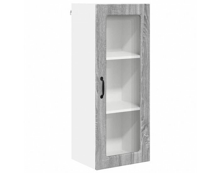 Sonata H Горен кухненски шкаф с рафт с врата Сив Сонома 40 x 31 x 100 см