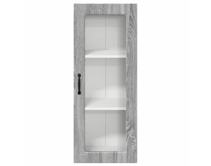 Sonata H Горен кухненски шкаф с рафт с врата Сив Сонома 40 x 31 x 100 см