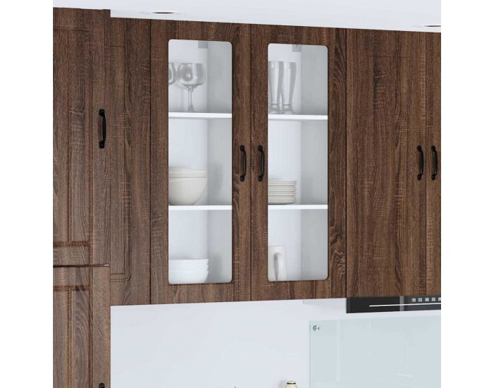 Sonata H Горен кухненски шкаф Кафяв дъб 40 x 31 x 100 см Инженерно дърво