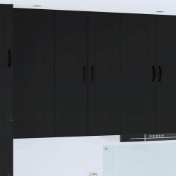 Sonata H Горен кухненски шкаф Черно 30 x 31 x 100 см Инженерно дърво - Bucătării modulare