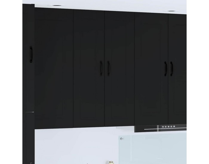Sonata H Горен кухненски шкаф Черно 30 x 31 x 100 см Инженерно дърво