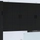 Sonata H Горен кухненски шкаф Черно 30 x 31 x 100 см Инженерно дърво
