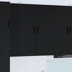 Sonata H Горен кухненски шкаф Черно 40 x 31 x 100 см Инженерно дърво - Bucătării modulare