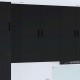 Sonata H Горен кухненски шкаф Черно 40 x 31 x 100 см Инженерно дърво