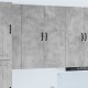 Sonata H Горен кухненски шкаф с рафт Циментено сиво 40 x 31 x 100 см