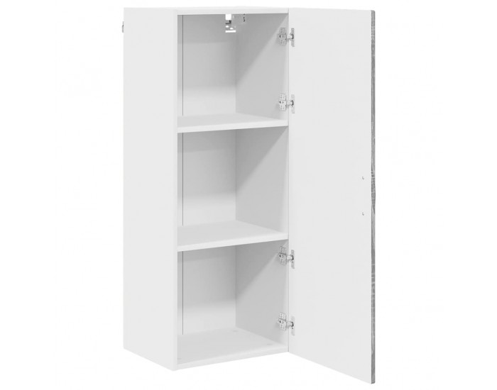 Sonata H Горен кухненски шкаф с рафт с врата Сив Сонома 40 x 31 x 100 см