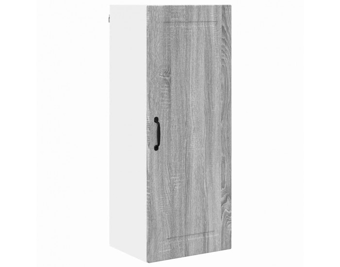 Sonata H Горен кухненски шкаф с рафт с врата Сив Сонома 40 x 31 x 100 см