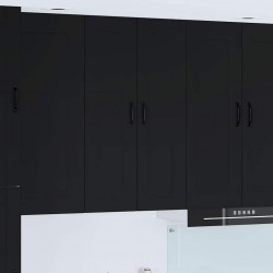 Sonata H Горен кухненски шкаф Черно 60 x 31 x 100 см Инженерно дърво - Bucătării modulare