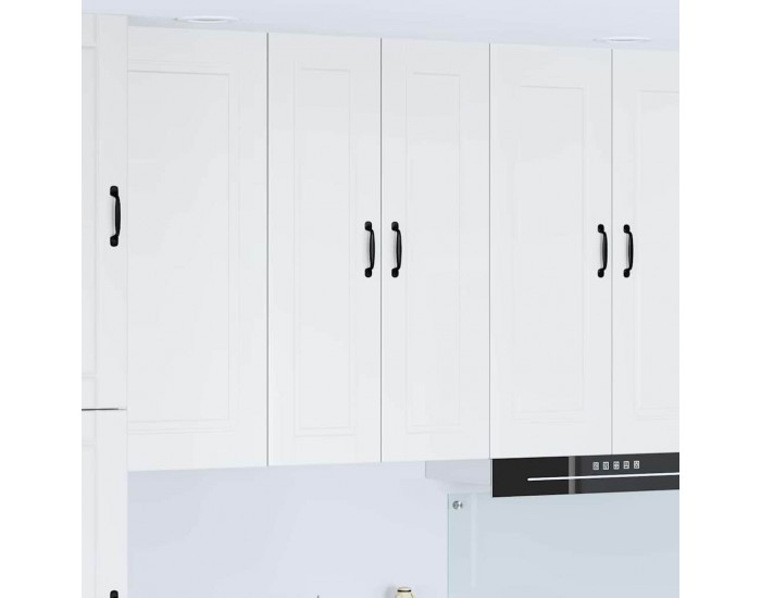 Sonata H Горен кухненски шкаф с рафт Лъскаво бяло 60 x 31 x 100 см