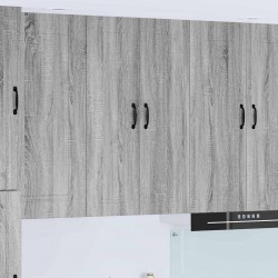 Sonata H Горен кухненски шкаф с рафт с врата Сив Сонома 60 x 31 x 100 см - Bucătării modulare