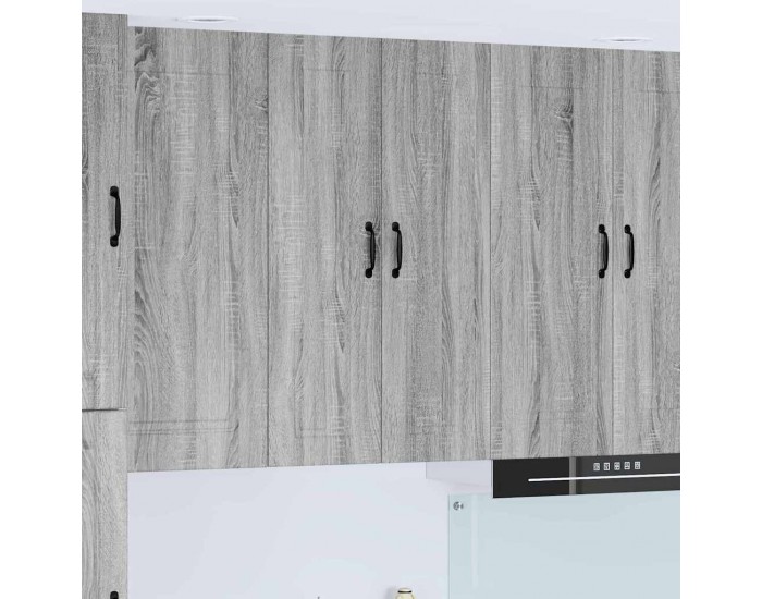 Sonata H Горен кухненски шкаф с рафт с врата Сив Сонома 60 x 31 x 100 см