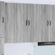 Sonata H Горен кухненски шкаф с рафт с врата Сив Сонома 60 x 31 x 100 см