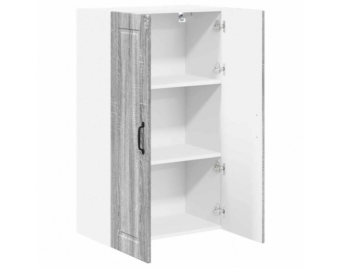 Sonata H Горен кухненски шкаф с рафт с врата Сив Сонома 60 x 31 x 100 см