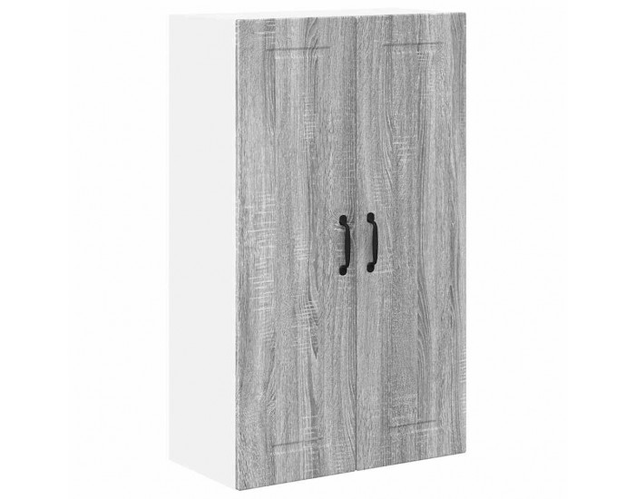 Sonata H Горен кухненски шкаф с рафт с врата Сив Сонома 60 x 31 x 100 см