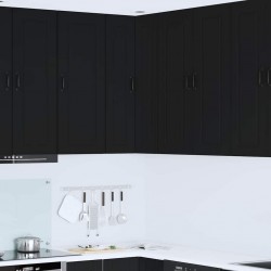 Sonata H Горен кухненски шкаф Черно 57 x 57 x 100 см Инженерно дърво - Bucătării modulare