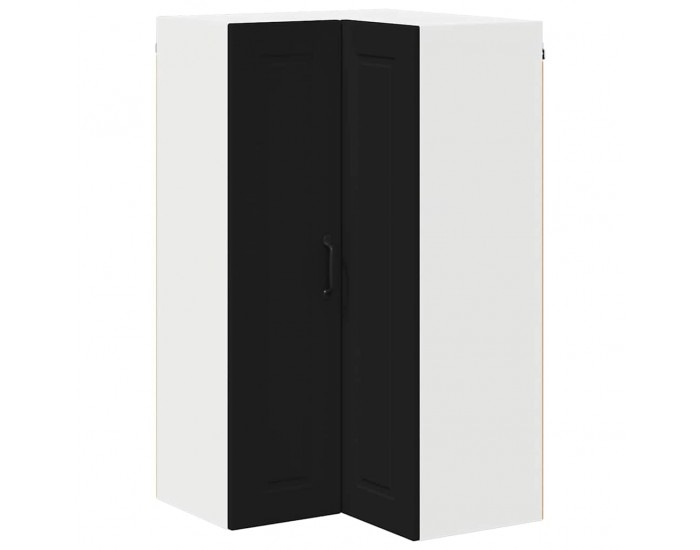 Sonata H Горен кухненски шкаф Черно 57 x 57 x 100 см Инженерно дърво