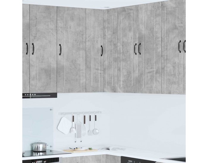 Sonata H Горен кухненски шкаф с рафт Циментено сиво 57 x 57 x 100 см