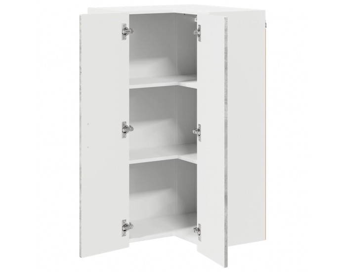 Sonata H Горен кухненски шкаф с рафт Циментено сиво 57 x 57 x 100 см