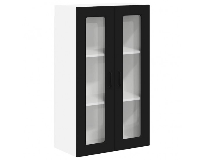 Sonata H Горен кухненски шкаф Черно 60 x 31 x 100 см Инженерно дърво