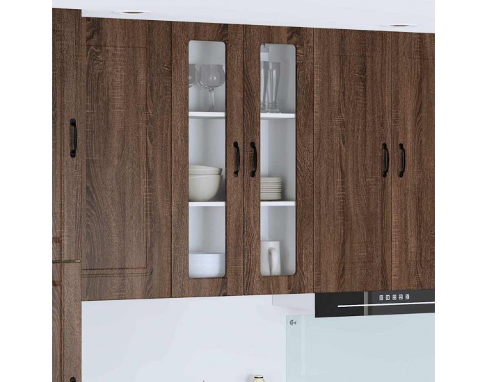 Sonata H Горен кухненски шкаф Кафяв дъб 60 x 31 x 100 см Инженерно дърво