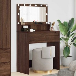 Sonata H Тоалетки за спалня Кафяв дъб 80 x 39,6 x 135 см Инженерно дърво - Măsuțe de toaletă și oglinzi