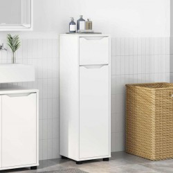 Sonata H Шкаф за баня с чекмедже Бяло 30,5 x 30 x 101 см Инженерно дърво - Dulapuri de baie