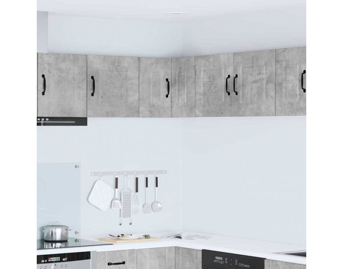 Sonata H Горен кухненски шкаф с рафт Циментено сиво 57 x 57 x 40 см