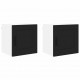 Sonata H Горен кухненски шкаф с рафт с врата 2 pcs Черно 40 x 31 x 40 см