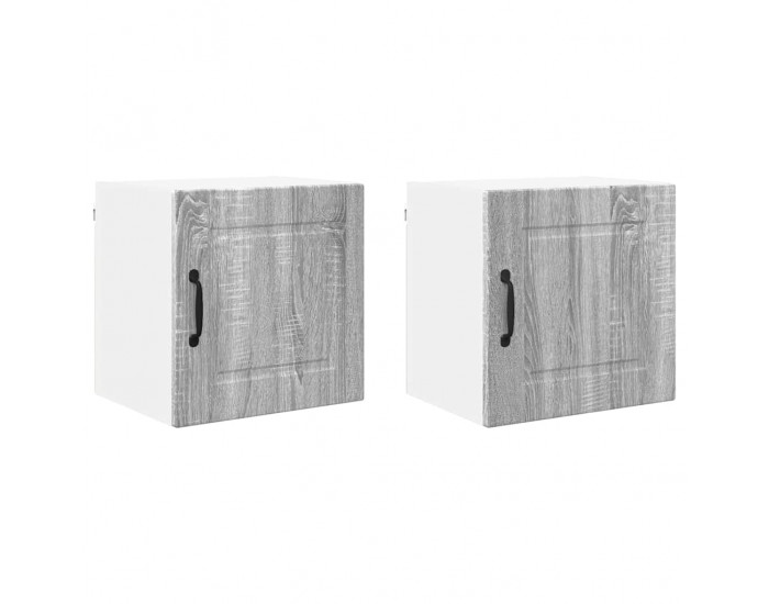 Sonata H Горен кухненски шкаф с рафт 2 pcs Сив Сонома 40 x 31 x 40 см
