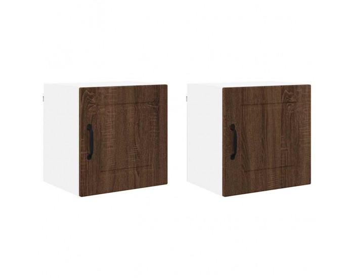 Sonata H Горен кухненски шкаф с рафт 2 pcs Кафяв дъб 40 x 31 x 40 см