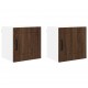 Sonata H Горен кухненски шкаф с рафт 2 pcs Кафяв дъб 40 x 31 x 40 см