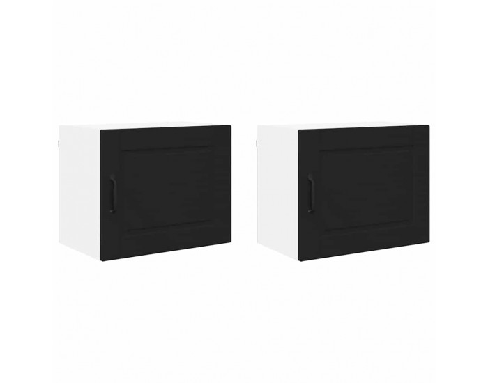 Sonata H Горен кухненски шкаф с рафт с врата 2 pcs Черно 50 x 31 x 40 см