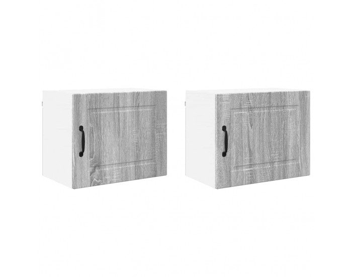 Sonata H Горен кухненски шкаф с рафт 2 pcs Сив Сонома 50 x 31 x 40 см