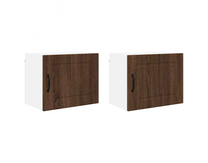 Sonata H Горен кухненски шкаф с рафт 2 pcs Кафяв дъб 50 x 31 x 40 см