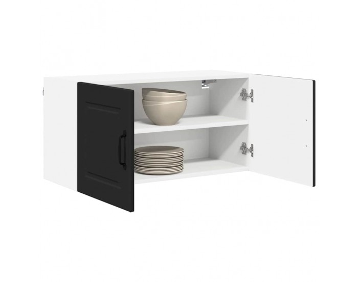 Sonata H Горен кухненски шкаф Черно 80 x 31 x 40 см Инженерно дърво