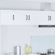 Sonata H Горен кухненски шкаф с рафт Лъскаво бяло 80 x 31 x 40 см