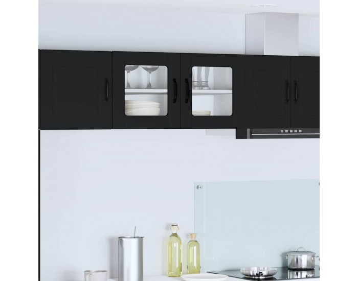 Sonata H Горен кухненски шкаф Черно 80 x 31 x 40 см Инженерно дърво