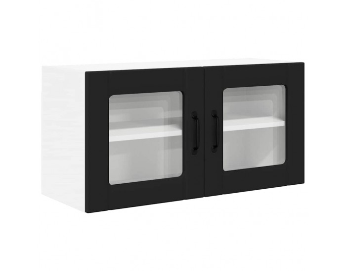 Sonata H Горен кухненски шкаф Черно 80 x 31 x 40 см Инженерно дърво
