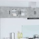 Sonata H Горен кухненски шкаф с рафт Циментено сиво 80 x 31 x 40 см