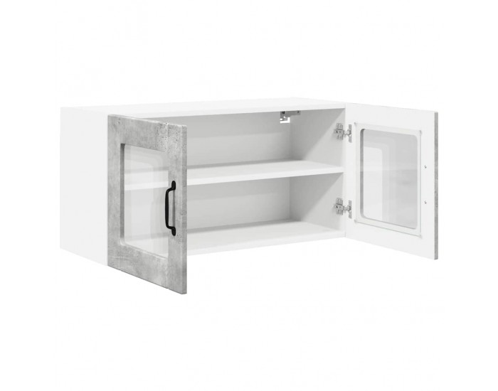 Sonata H Горен кухненски шкаф с рафт Циментено сиво 80 x 31 x 40 см